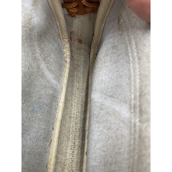 Dooney & Bourke Vintage Beige Brown Pebbled Leather Flap Convertible Crossbody - Picture 10 of 15